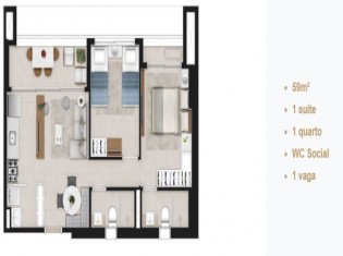 APTO. 59M² (ILUSTRAÇÃO)